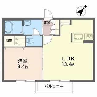 ヴィラーチェK【1階】の間取り