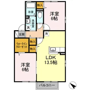 パークサイドセジュール【1階】の間取り