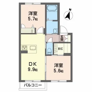 シャーメゾン・ポルトC【1階】の間取り