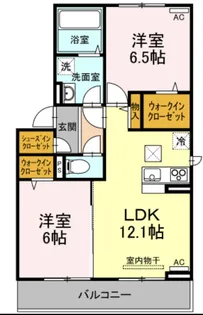 ラナンキュラスA棟【201号室】の間取り