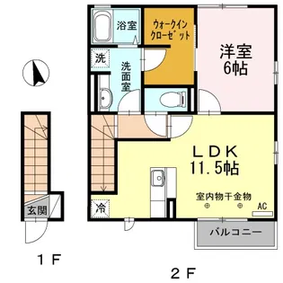 PISO長岡Ⅱ【2階】の間取り