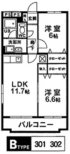 ブルク【3階】の間取り