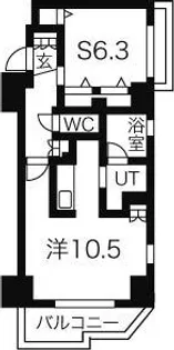 CASSIA車道(旧:クリオ車道)【1404号室】の間取り