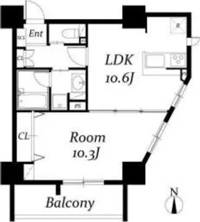 Gramercy Shiromi-dori【1205号室】の間取り