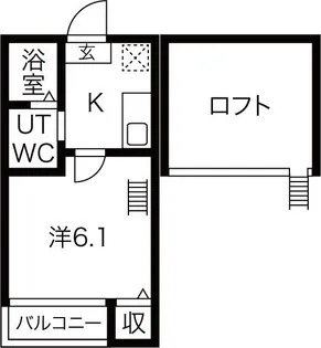 コンフォート生駒【103【プラン①】春号室】の間取り