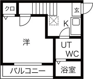 エムズガーデン(M’sGarden)【206【プラン①】春号室】の間取り