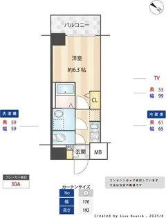 S-RESIDENCE神宮西駅前ascent(アセント)【15階】の間取り