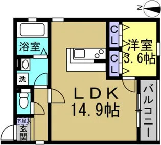 LeGioie新瑞橋駅【4階】の間取り