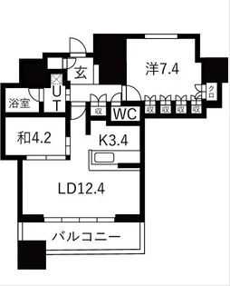 ザ・ライオンズミッドキャピタルタワー【404号室】の間取り