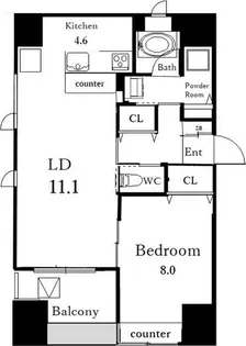 FELICE(フェリーチェ)【1205号室】の間取り
