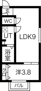 BELLE ROSE港北【101号室】の間取り