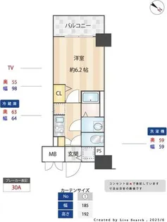 S-RESIDENCE神宮西駅前ascent(アセント)【15階】の間取り