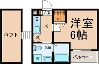 クレア名西【203号室】の間取り
