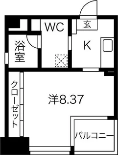 GRANDUKE代官町【2階】の間取り