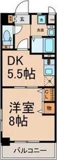 太閤通マンション【401号室】の間取り