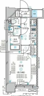 ディアレイシャス名古屋太閤通Ⅲ【1001 キャンペーン対象号室】の間取り