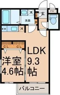 MOVE若宮【101号室】の間取り