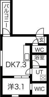 プリシェール昭和橋【3階】の間取り