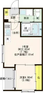 Ealing Apartment【1階】の間取り