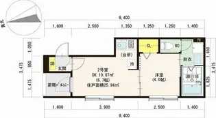 ハーモニーテラス坂井戸【1階】の間取り