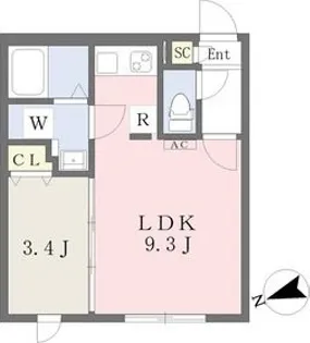 quador鶴舞【401号室】の間取り