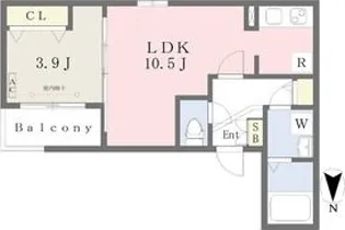 C_calme中村公園Ⅱ【2階】の間取り