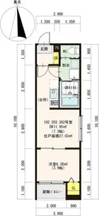 Okimi house【302【プラン①】号室】の間取り