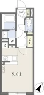 WELL COURT NAKAMURAKOUEN【303号室】の間取り