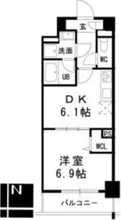 プレスティ則武【1階】の間取り