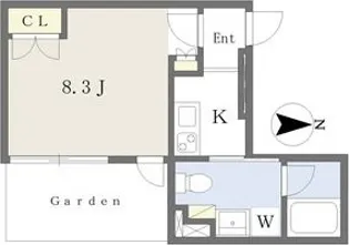 COZY菊井【102号室】の間取り