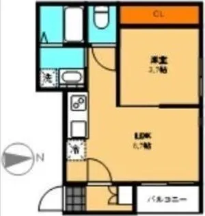 ベストステージ大杉【1階】の間取り