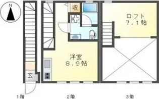 コレクション浅間町North【2階】の間取り