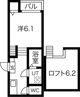 フォルクローレ名駅西【101【プラン①】号室】の間取り