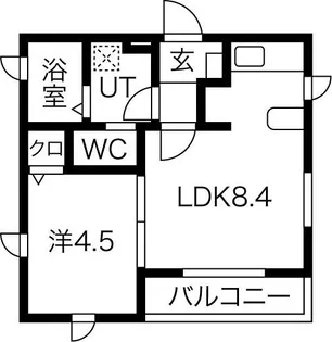 Caldo道徳公園 a【101号室】の間取り