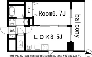 シティライツYATOMIDORI【8階】の間取り