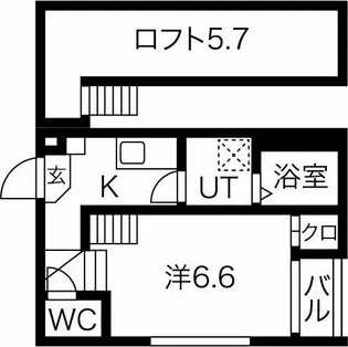 ベルシャンブル【102【プラン①】号室】の間取り