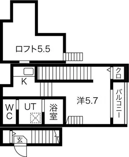 K・Dream堀田【205【プラン①】号室】の間取り