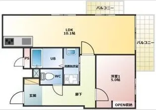 サンハイツ桑山【4階】の間取り