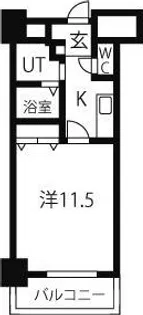 TQレジデンス名古屋錦【906号室】の間取り