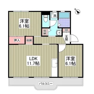 自由ヶ丘シティハウス【4階】の間取り