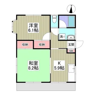 外岡ハイツB【202号室】の外観