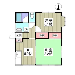 外岡ハイツB【101号室】の外観