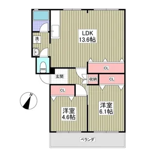 小暮コーポラス【4階】の間取り