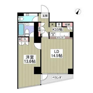 ポートタワー山下町【6階】の間取り