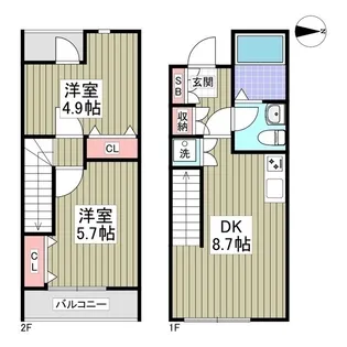 アンジュエールC【1階】の間取り