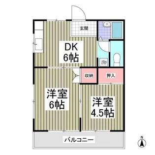 ヘリテイジ城西A【2階】の間取り
