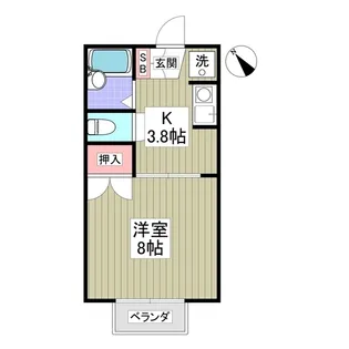 鼻高フラットA【2階】の間取り