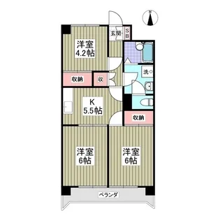ハイツ荒川【3階】の間取り