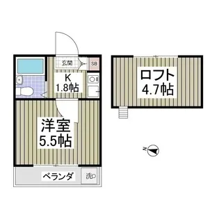 スカイコート【2階】の間取り