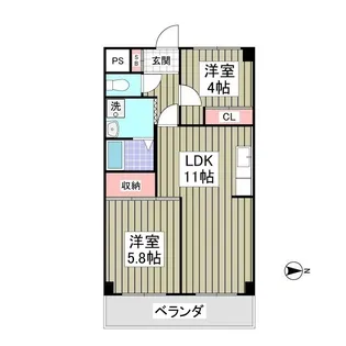 ホワイトパレス大宮【1階】の間取り